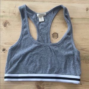 Cute Athletic Ribbed Bra Top